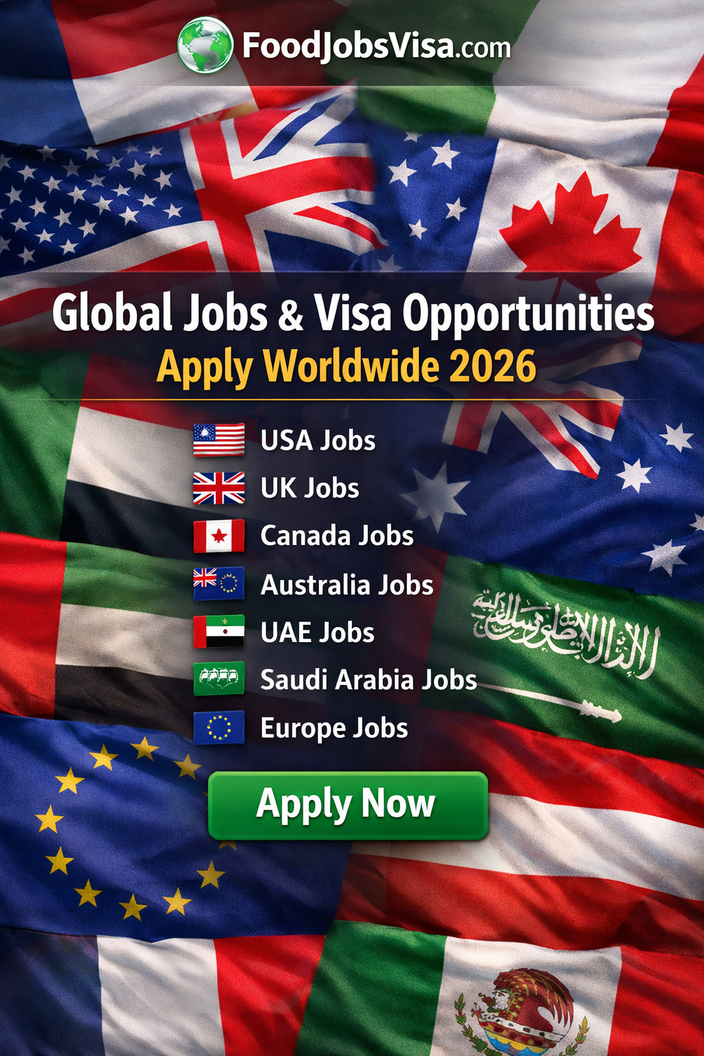Global jobs visa opportunities worldwide 2026
